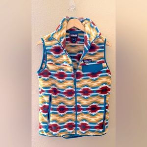 Patagonia Synchilla Womens Wild Desert Prairie Fleece Snap-T Vest Aztec Size S